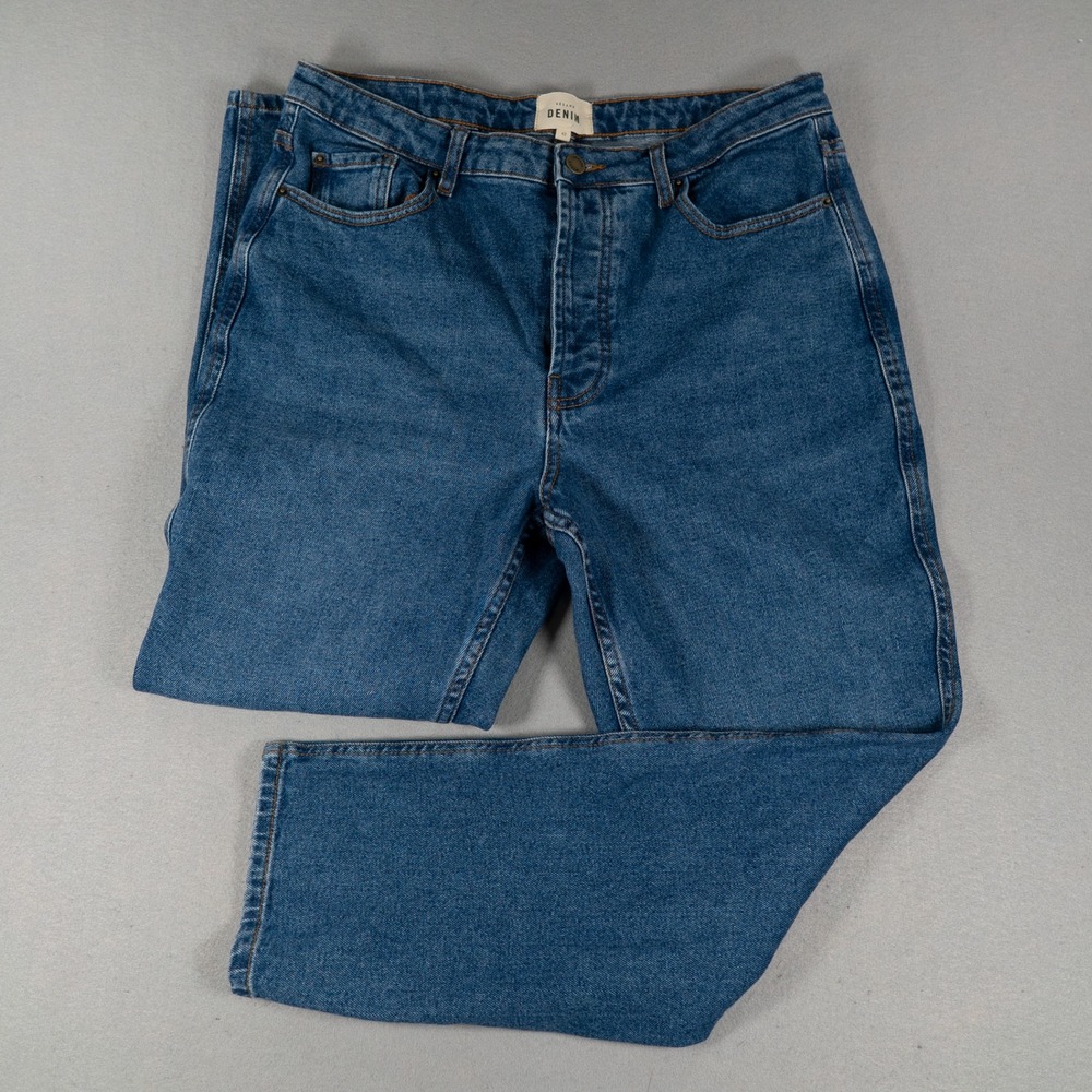Sezane Womens Denim High Waisted Straight Leg Jeans Blue Size 42 FR/US 10 French